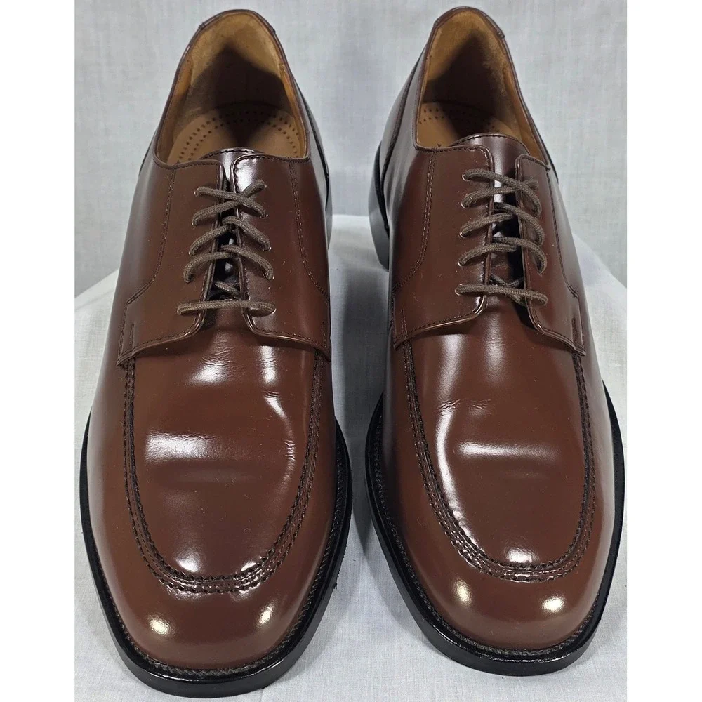 Bostonian First Flex Mens Brown Leather Moc Toe Derby Dress Shoes 11 M‎ 25022